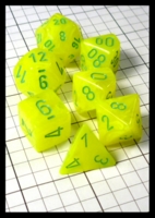 Dice : Dice - Dice Sets - Chessex Vortex Electric Yellow Green CHX 27422 - Gen Con Aug 2014